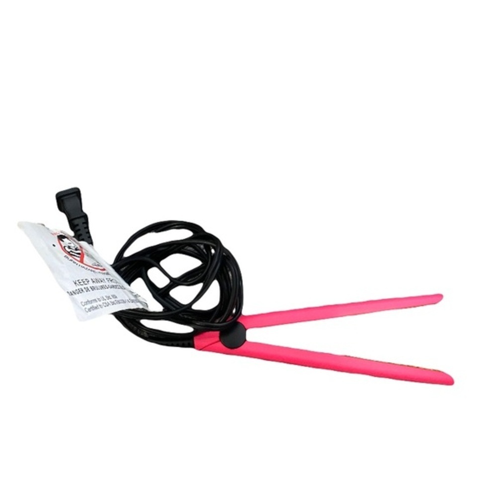 Wet brush travel size hair straightener pink